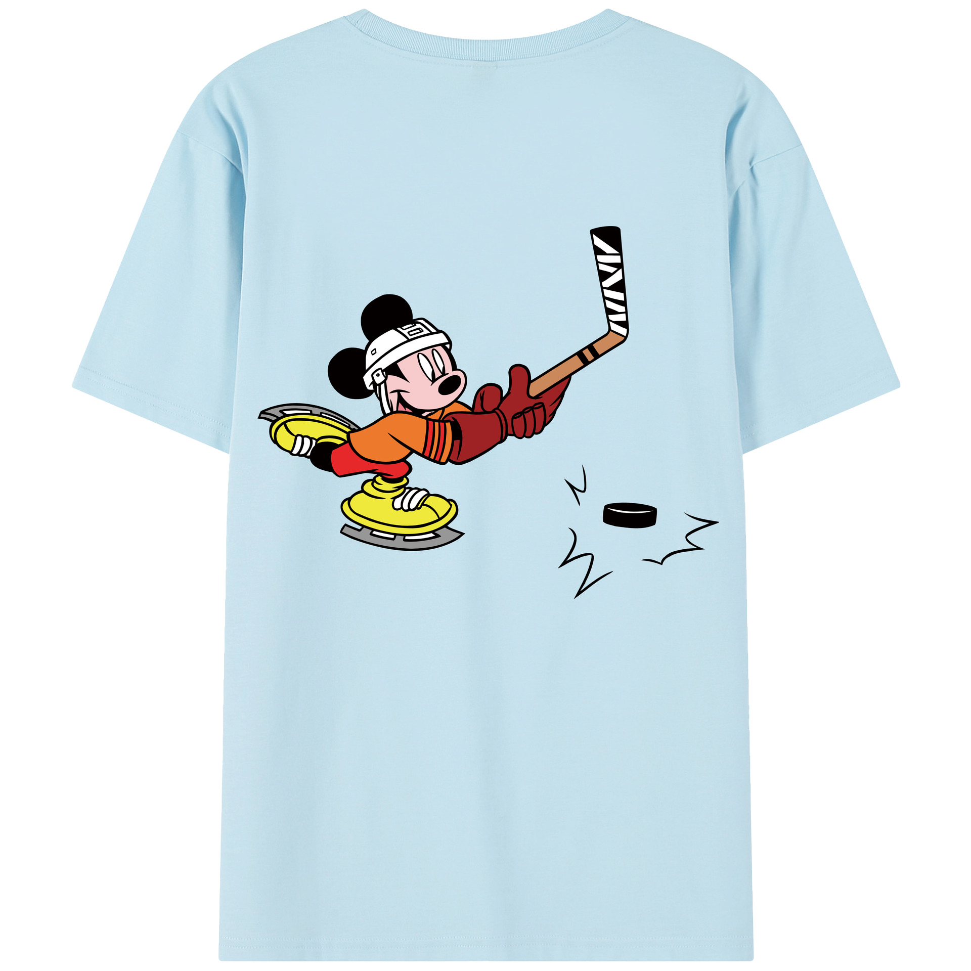 （画像用） ミッキーマウス Mickey Mouse 綿100％半袖Tシャツ（背面プリント）